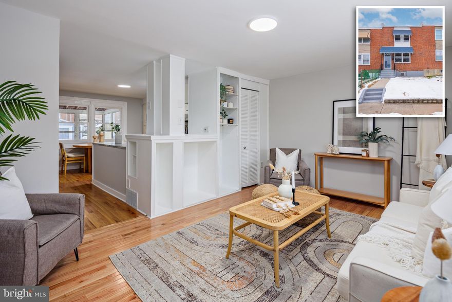 Welcome to this beautifully updated brick row home that effortlessly blends classic charm with modern amenities. As you step inside, you'll immediately notice the gleaming hardwood floors that span the entire main level, creating a warm and inviting atmosphere. The remodeled kitchen is a true centerpiece, featuring sleek countertops, stylish cabinetry, and contemporary finishes that are sure to inspire your inner chef. Just off the kitchen, an enclosed porch provides a cozy retreat for enjoying your morning coffee or unwinding at the end of the day.  Upstairs, you’ll find two spacious bedrooms and a fully remodeled bathroom that exudes sophistication, complete with custom ceramic tile work and modern fixtures. The lower level is a showstopper, boasting a fully finished basement with brand-new luxury vinyl plank flooring, perfect for a family room, home office, or guest suite. The basement also includes an additional full bathroom, adding convenience and flexibility to this already impressive space.  With thoughtful updates throughout and a layout that maximizes both comfort and functionality, this home is a must-see. Schedule your private showing today and imagine yourself living in this stunning space!