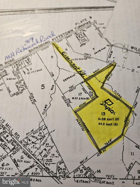 Vacant Land For Sale - 317 Richwood Road<br/> Gloucester County, MULLICA HILL, NJ 08062