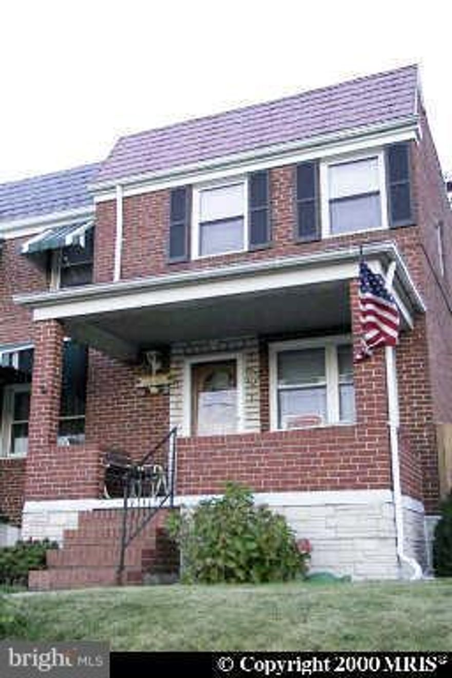 Fannie Mae Homepath Property.  Wonderful chance to own this value priced home. Enjoy nice room sizes, wood floors, and ample rear yard. The front porch is perfect for warm weather outdoor living space. Use the partially finished basement for added storage or finish for more living space.  A convenient location, just a short drive to Downtown Baltimore