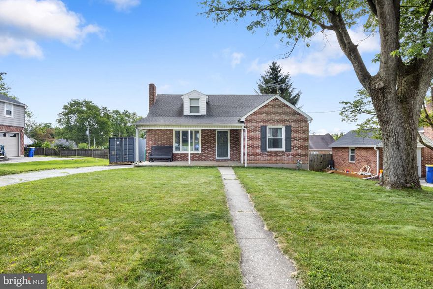 Meticulously maintained all brick Cape Cod style home conveniently located in Dallastown School District.  This home has been beautifully updated during current ownership. The 2 first floor bedrooms and full bathroom provide easy living for those in need of one floor living.  The full bathroom has been tastefully redone with a new tub, new vanity and new flooring.  The bedrooms were freshly painted with all new flooring as well.  The large living room features a fireplace. The kitchen has upgraded cabinets and hardware and the dining room adds to the overall living space on the main floor.  Upstairs, you will find the 3rd bedroom that also has an updated 1/2 bathroom.  The backyard provides plenty of space for entertaining and also includes a shed that has a new roof and t1-11 siding.  Other updates include a newer roof , new front bay window and new basement windows.  This home is a must see.