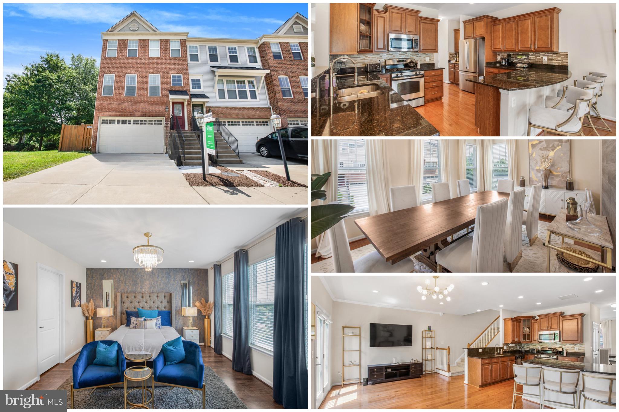 Experience the perfect blend of comfort and convenience in this beautifully maintained 4-bedroom, 3.5-bath end unit townhome with an attached 2-car garage! The open-concept main level flows effortlessly, making it ideal for everyday living and entertaining, while the sunlit interior features hardwood floors and recessed lighting throughout. Enjoy the formal living and dining rooms, along with a cozy family room adjacent to the gourmet kitchen, which boasts granite countertops, stainless steel appliances, and a breakfast bar.
The upper level includes a generous primary suite with an en-suite bath and spacious closet, complemented by two additional bedrooms perfect for family, guests or a home office. The expansive lower-level fourth bedroom with a full bath opens to a private, fully fenced backyard, enhancing your outdoor experience. This home is ideally located in a townhome section with extensive visitor parking just steps away—making it perfect for hosting. Backing to lush trees adds privacy and a serene natural view, creating a rare ambiance for townhome living. Nestled in a quiet yet well connected area of Chantilly, you'll be close to shopping, dining, parks, and commuter routes, ensuring long-term value in the very desirable South Riding.