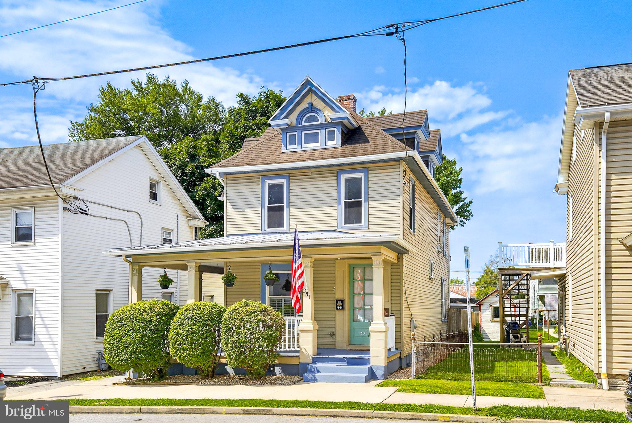 Welcome to this beautifully maintained 3-bedroom, 2 full bath home in the heart of Palmyra! Step inside and be greeted by generously sized rooms and unique character throughout. The large eat-in kitchen is a chef’s dream, featuring a massive island, stainless steel appliances, and plenty of room for entertaining. Enjoy the warm ambiance in both the living and dining rooms, accented by elegant crown molding and multiple ceiling fans for year-round comfort. Each bedroom offers ample space and large closets for all your storage needs. Outside, relax on the expansive wrap-around porch or take advantage of the fully fenced yard—perfect for pets, kids, or outdoor gatherings. A newer roof adds peace of mind, and parking is never an issue with three off-street spots conveniently located in the alley out back. Don't miss the opportunity to own this spacious and inviting home—schedule your showing today!