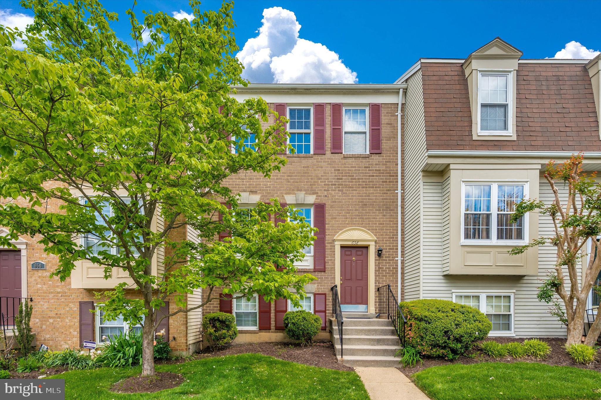 Welcome to this charming brick front three level condo located in the heart of Rockville. This home is in a park like setting yet it is minutes from the metro, shops, Montgomery College, and more: best of both worlds for the new owner! With just under 2000 square feet of living space this 3 bedroom, 4 bathroom home is ready for it's new owners personal touches to make it shine. On the lower level is a walkout basement with sliders to common green space, a family room with a cozy wood burning fire place, laundry, powder room, and bonus room with storage and lots of natural light. The bonus room is ideal for a home office or workout space. On the main level is a second powder room, cute kitchen, and combination living and dining room. Main level is spacious and has large windows at either end making it light and bright even on rainy days! Upper level has two full bathrooms and three carpeted bedrooms, plus storage. Make an offer before it is too late! (Newer windows and siding, water heater replaced in 2011 and HVAC in 2020.) ENITRE HOME PAINTED AND NEW CARPET INSTALLED MAY 2023. PLEASE REMOVE SHOES OR WEAR PROVIDED SHOE COVERS.