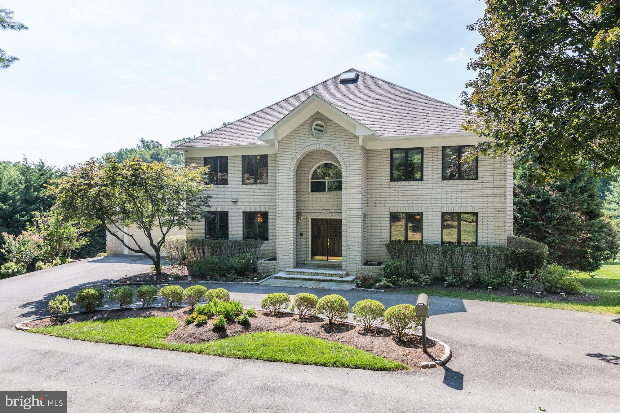 Estate-like colonial on a 32,225 sf lot in a private setting in Chevy Chase. Sweeping rear terrace/balcony with dramatic sight lines plus lower level covered patio beneath. Renovated kitchen with stainless steel appliances, large pantry, island and breakfast area. Brand-new Pella sliding door to beautiful balcony with lovely views of backyard (room for a pool!). Multiple home office/learning and guest space locations. Spectacular two story gallery with skylights. 6 bedrooms and 4.5 baths on 3 finished levels. Large walk-out lower level with high ceilings, bedroom room, guest room/office, recreation room and media area. Attached two car garage. Plenty of parking in circular driveway