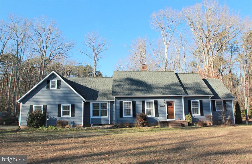 Beautiful Rambler on Private 2 Acre Lot with No HOA.  Gourmet Kitchen with Upgraded Cabinets and Stunning Granite Counters.  Main Level Master Suite with Walk-in Closets and Luxury Bath.