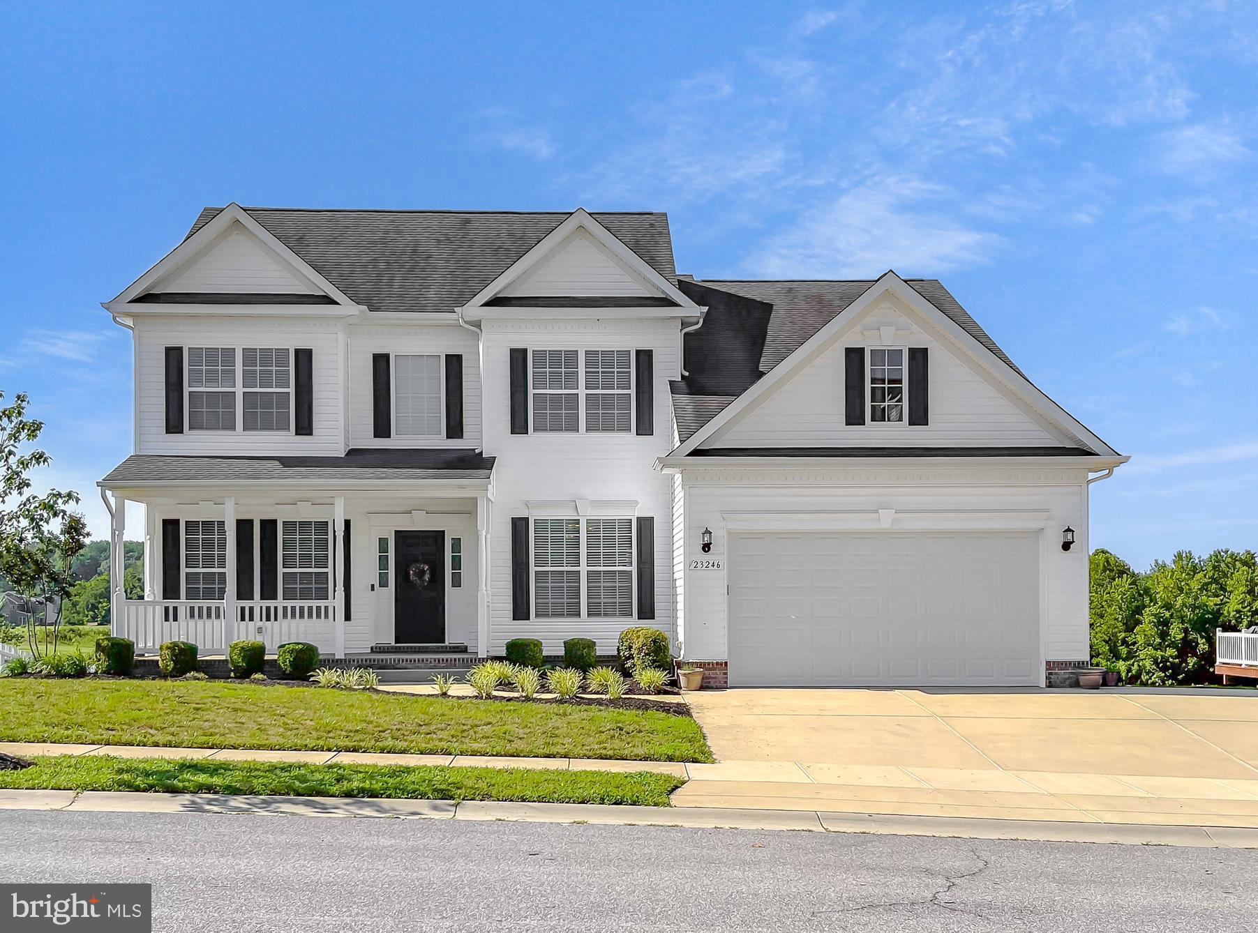 This beautiful 5-bedroom, 3.5-bath home features owned solar panels to help keep energy costs down.
With over 3,800 finished square feet of living space, this flowing layout is ideal for everyday living and entertaining. The upgraded kitchen features white cabinetry, granite countertops, stainless steel appliances, a breakfast bar, pantry, and a sunny breakfast nook. Adjacent, the inviting family room provides a cozy setting, while the formal dining and living areas are enhanced with crown molding and wainscoting.
Upstairs, the owner’s suite boasts two walk-in closets and a luxurious bath with a soaking tub, dual sinks, and a separate shower. All bedrooms are generously sized with ample closet space. The basement adds a fifth bedroom, full bath, a bonus den, and ample storage space.
Additional highlights include a covered front porch, a low-maintenance composite deck, a fenced backyard with patio overlooking the serene community common area. Enjoy access to premium community amenities—pool, clubhouse, playgrounds, sidewalks, and jogging trails.
Just minutes from downtown Leonardtown, shops, dining, and the wharf, this home offers incredible value, sustainability, and space in a prime location. Short term rental lease available. Schedule your private showing today!
Also listed for sale: MLS# MDSM2025798