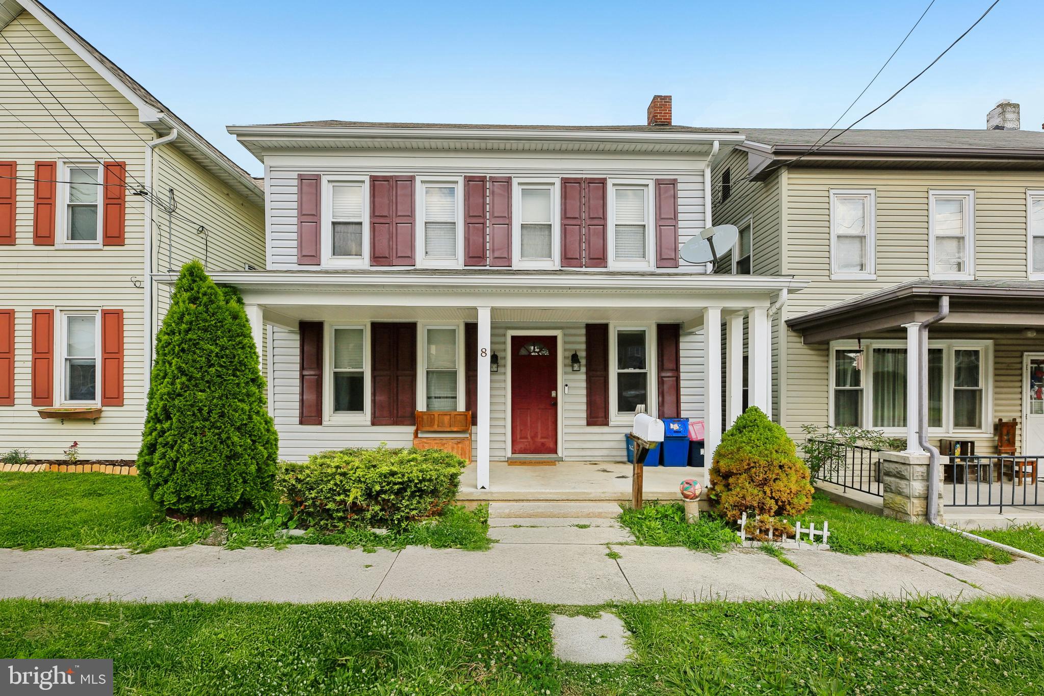Charming Colonial in the Heart of Hanover!
Welcome to 8 Fair Ave, a well-maintained single-family colonial located in the heart of Hanover. This 3-bedroom, 1.5-bath home offers the perfect blend of classic charm and modern comfort. The spacious main level includes a convenient half bath, while the upper level features three comfortable bedrooms and a full hall bath.
You'll love the extra storage space available in the attic, as well as the large detached garage—perfect for vehicles, hobbies, or a workshop. Step outside to enjoy the fenced backyard and relax on the balcony, ideal for morning coffee or evening unwinding. Central A/C keeps the home cool during the warmer months.
Situated in town, this home offers easy access to local shops, dining, and schools. It’s also a fantastic location for Maryland commuters, with a quick and convenient drive across the state line.
Don’t miss this wonderful opportunity—schedule your tour today!