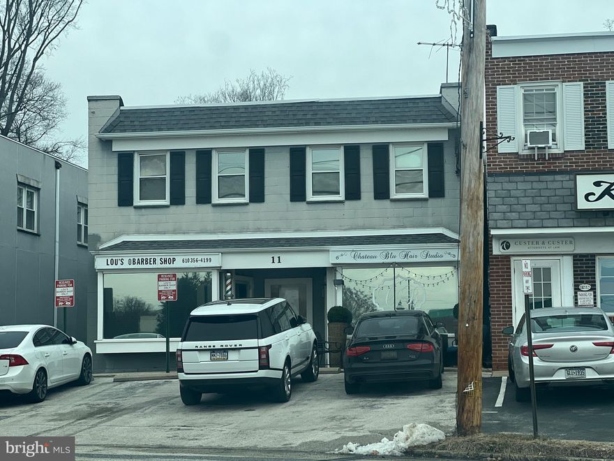 Completely redone second floor 400 sq. ft. office with private entrance and private bathroom. All new windows, floors, bathroom toilet and vanity, Clear span space with deep closet and additional storage area.  Lots of parking and entrance to office is right next to the parking lot.

Permitted uses:
A building may be erected or used and a lot may be used or occupied for any of the following purposes and no other:
A. Retail store.
B. Personal service shop, tailor, barber, beauty shop, shoe repair, dressmaking shop and other personal service shop or store.
C. Bank and other similar institutions.
D. Offices.
E. Club. [Amended 9-8-1980 by Ord. No. 1980-17]
F. Places of amusement, recreation or assembly, when authorized as a special exception.
[Amended 4-12-1982 by Ord. No. 1982-2]
G. Restaurant, cafe, catering establishments and establishments where food is cooked and dispensed for off-premises consumption, where authorized as a special exception. Establishments dispensing or serving food for consumption on the premises outdoors or in cars or vehicles parked on the premises, including drive-in food stands, shall not be considered as restaurants, cafes, catering establishments or establishments dispensing food for off-premises consumption and are not permitted in this zoning district.
H. Confectionery, retail bakery.
I. Mortuary.
J. Plumber, electrician, paperhanger and similar occupations.
K. Residential or nonresidential parking lot or public parking facility.
L. Public garage, motor vehicle service station, car wash, motor vehicle sales agency, motor vehicle repair shop and battery service station, when authorized as a special exception.
[Amended 9-8-1980 by Ord. No. 1980-15]
M. Accessory uses on the same lot with and customarily incidental to any of the above permitted uses and not seriously detrimental to the neighborhood when authorized as a special exception.
N. The uses permitted by right and the uses permitted by special exception shall not include adult entertainment uses, as defined in this chapter.
[Added 1-6-1997 by Ord. No. 1997-1]