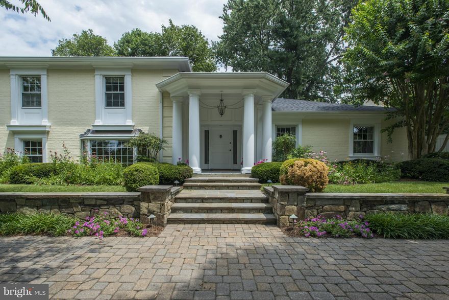 Renovated and expanded!  Shows beautifully! Amazing space! Living room w/ FP, Gracious Dining room w/ built in shelving, Lib w/ built ins & FP, tbl spc Chef's Kit w/ island, roomy Family room, MB w/FP, sep. BA w/ sauna, & walk in closets, 4 add. BRs. In-law suite w/ sep entr & LR/Kit, Office, LL Game/fam room w/ FP, exercise room, LA. 2 car att Gar.  Lovely pool size garden and more!