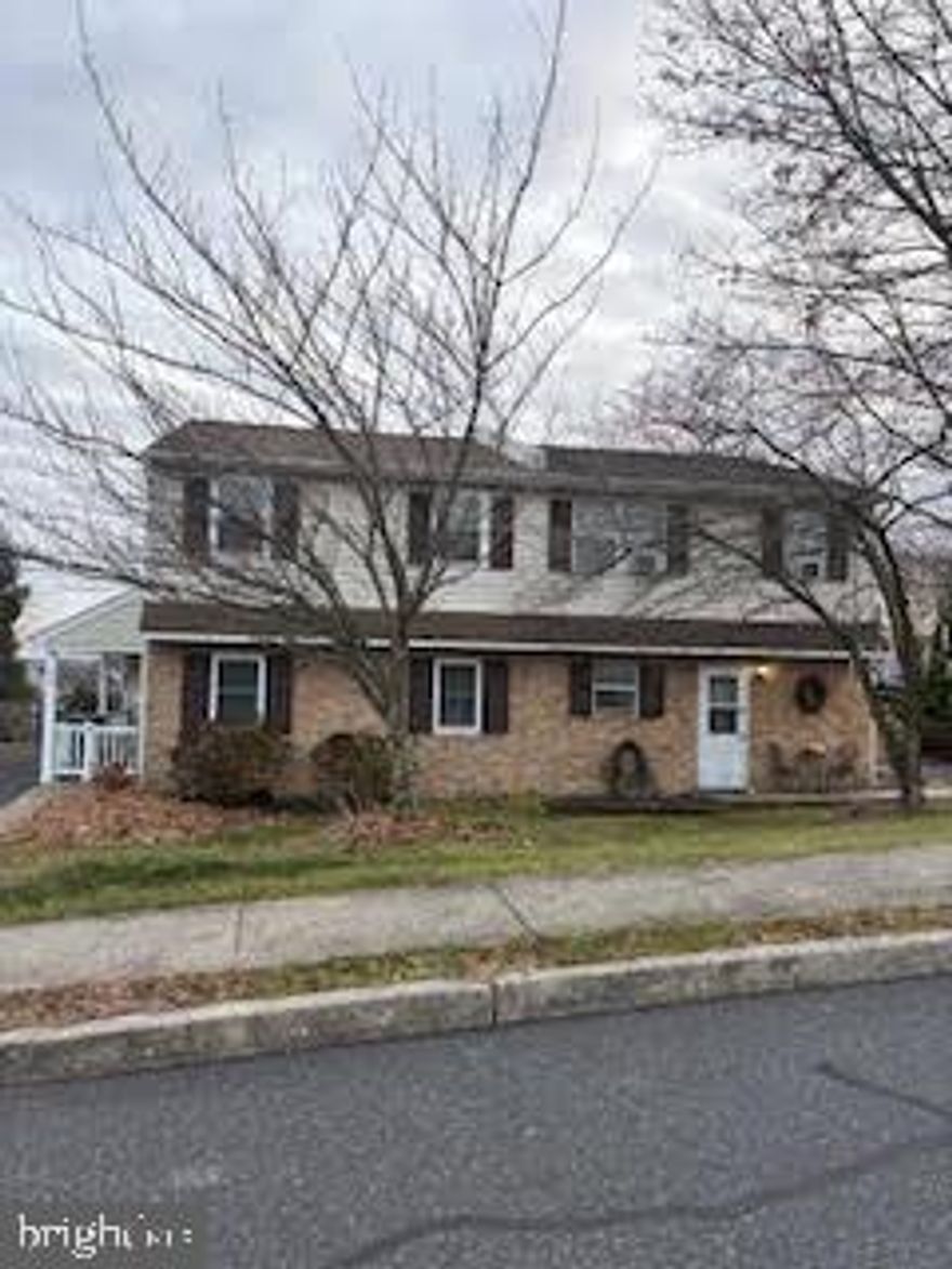 3 Bedroom , 1.5 bath TWIN in Perkasie! 2020 Covered front porch with railing and gate added . Extra  Large , deep yard with added fence in 2012! Windows installed 2012. Roof installed 2011.New fiberglass  shower / tub 2024! Walk into Nice size living room, that lead to separate dining room. Eat in kitchen with  some improvements done in 2010. Large  additional family room on back of home with extra large closet for storage. family room leads to glass door out to patio, covered wooded duel swing , and long , private fenced in backyard. Upstairs , you will find 3 bedrooms and 1 full bath. Master bedroom with 2 separate closets. This home is under priced and will sell quickly! Please call for an appointment asap!!