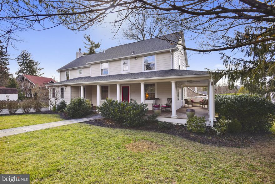 This fabulous home, in the heart of Ruxton, has it ALL.   It is the perfect combination of charm and updates.  A newer addition includes an amazing family room, master suite and finished basement.  There is a formal living room and dining room with gorgeous hardwood floors.  The updated kitchen opens to the family room which boasts custom built-ins, a wood burning fireplace and French doors to the patio.  The master suite has a spacious attached full bathroom & walk-in closet. Three more bedrooms and two full bathrooms on the second floor are complemented by a cozy sitting room.  The fifth bedroom with a full bathroom on the third floor is darling.  The finishing touches: a second-floor laundry room, a stunning wrap-around porch, the all-important mudroom and a storage room for all your bins and boxes. All of this and the best location.  This is your perfect home.