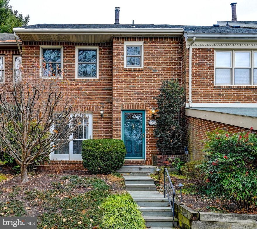 Available in the coveted Charlesbrooke community is this sought after two bedroom, three and a half bath townhome. Conveniently located across the street from the community swimming pool, tennis/pickleball courts and neighborhood walking paths. The parking pad leads up the walkway to the foyer and eat-in kitchen that opens to the dining room and spacious living room with wood-burning brick fireplace. Sliding door to the peaceful and private stone patio with a unique pergola for all outside dining, gathering and enjoyment. Second level offers large primary bedroom with full bathroom and walk-in closet with an additional bedroom and full bathroom. Lower level includes office space with yet another full bathroom (additional bedroom usage), laundry room, spacious family room with fireplace and plenty of storage. Bring your decorating ideas to make this special townhouse your own. Property being sold "As Is" but many updates and enhancements have been made throughout the years.  A wonderful opportunity!