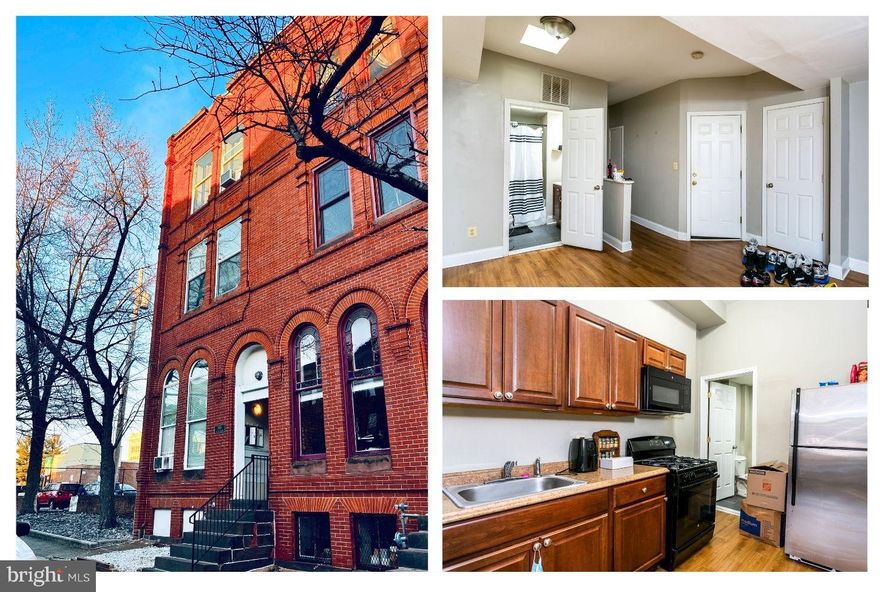 House hacking opportunity! 1815 Saint Paul St is a zoned 5-unit property. The top floor 2-bedroom apartment and rear 2-car parking pad  are currently available for your use while you collect rents from the other 4 occupied units to help defray your mortgage costs! This end-unit building is located in the lively Station North neighborhood of Baltimore City, just 1.8 miles from the bustling Inner Harbor! The building features an impressive 2,758 finished square feet, (1) studio apartment, (3) 1-bedroom apartments, and (1) 2-bedroom apartment. The studio apartment and (3) 1-bedroom apartments currently generate $3,454 in combined rent and utility reimbursements. Would you rather a fully rented 5-unit building? Rent the 2-bedroom for an additional $1,250 per month and the parking pad for an additional $150 ($75 per spot) per month, for a total monthly income of $4,854. This property flaunts written leases, lead certificates, and a 5-unit rental license. The building has five gas meters (one for each unit) and six electric meters (one for each unit and one for the common area). Each unit has its own gas furnace. Residents are responsible for their own BGE accounts. The water bill is paid by the owner and some residents pay a fee towards that bill, as stated in their leases. What are you waiting for? Take advantage of this house hacking opportunity or add a 5-unit rental property to your portfolio today! There is a Special Benefits Tax in this neighborhood. The current cost for the year for this property is $427.63. The Special Benefits Tax is a surcharge which covers additional safety and sanitization efforts for the area.