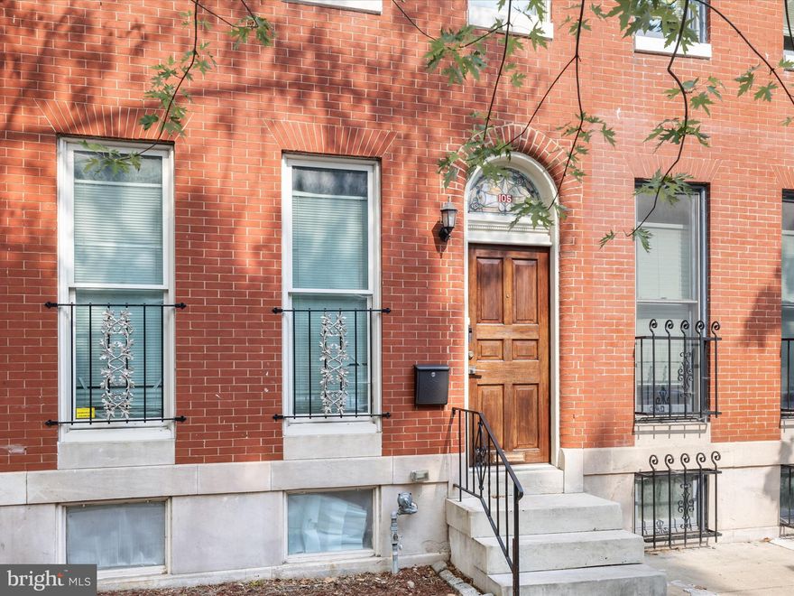 >> Immediate Availability << Gorgeous, Distinctive End-Unit Rowhome Steps From Union Square Park In Historic SOWEBO. Built In 1860 And Fully Renovated In 2019, This 2,300+ Sq Ft Home Blends Historic Charm With Modern Updates - NO HOA - Enter Through A Tiled Vestibule Into A Sunlit Front Parlor Featuring Original French Doors With Beveled Glass, Fretwork Transom, Pressed Tin Ceilings, And Inlaid Hardwood Floors. Elegant Millwork And Tall Windows Add Warmth And Character. The Versatile Front Room Suits Use As A Music Room, Office, Or Formal Sitting Area. The Updated Kitchen Offers Granite Counters, Stainless Steel Appliances, And Ample Cabinetry. Located Minutes From MARC Train, MTA, UMB Campus, Bio Park, And Shock Trauma, With Easy Access To I-95, DC, Columbia, Ft. Meade, And Annapolis. A Rare Blend Of Period Detail And Urban Convenience.