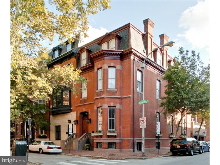 2036 Delancey Place is a true architectural marvel restored by Lily Development, LP. This Second Empire corner mansion built by proteges of Frank Furness, is a double wide masterpiece. This property offers expansive light filled rooms and views, exquisite spiral walnut staircase that is essential to see, exquisite walnut pocket doors, wainscoting, inlaid floors, and ornate plaster molding. After spending the past 40 years as an apartment building, Lily Development meticulously restored the world class original splendor, then blended it with todays advanced technology. State of the art kitchen, beautiful bathrooms, 400 amp service, all new plumbing to street, 6 original fireplaces, 14' ceilings on first and second floors, 4 passenger elevator to all levels, study or den, media room, generous size laundry room, workout space/office, 3 car heated garage and 900 square foot roof terrace. All finishes are hand-crafted and are of the highest quality. This is a real beauty!!!