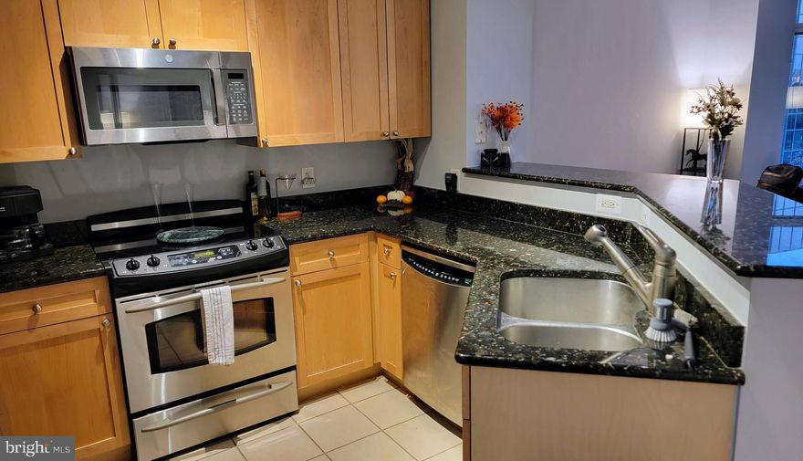 Freshly painted and  Move-in ready, spacious, bright—and quiet—studio/efficiency perched on a high floor in The Northampton Place, Alexandria condominium building. Washer and dryer in unit, with full kitchen and eat-in counter/bar, granite counter tops, brand new stainless steel refrigerator with ice maker, electric stove, dishwasher, extensive maple cabinetry and storage, and new microwave. Plenty of storage and closet space includes two spacious double, mirrored closets and front hall coat closet. One assigned underground garage parking space 242 on G2, and one assigned storage space in garage 141.

Extensive onsite amenities include: business center, fitness center, sauna, fire pit, outdoor pool, lounge with a fireplace, game room, and indoor common rooms available for events and work space and with full kitchen and bar. Owner pays for condo fee which includes:  concierge/24 hour front desk, onsite resident manager and semiannual HVAC servicing. Utilities are Dominion Electric and Comcast (paid by tenant). $400 non-refundable move-in fee and $250 refundable elevator use fee.

Location is a 10!  Down the street from the new Harris Teeter grocery store, Silver Diner, the W&OD scenic exercise trail and dog park.  Minutes to Shirlington Village dining, movie theater, shopping, coffee house, fitness, juice bar, library and pubs. 

Metro bus to the Pentagon and DASH bus to King Street metro station. Near Amazon HQ2 (4.8 miles), Virginia Tech Innovation Campus (4.2 miles), The Pentagon (4.4  miles). Close to I-395 (1.2 miles), King Street metro (3.7 miles), Crystal City metro (4.8 miles).   All distances are approximate.

Minimum credit score of 720.  Available January 2026.
