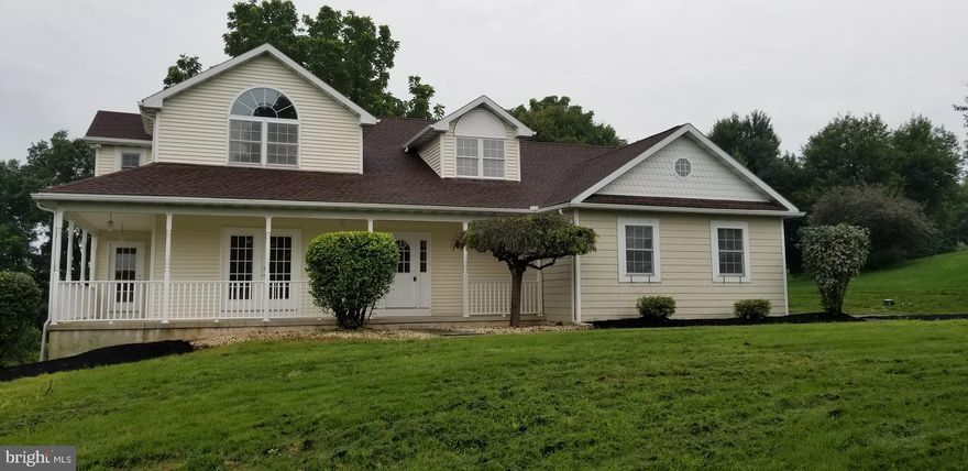 Looking for space to roam? Then check out 102 Arrowhead Dr Douglassville PA. Located on 2.82 acres this unique 2 story has over 2800 sq ft of living space and features a semi open floor plan with plenty of natural lighting. The main level includes the 2 story foyer with hardwood floors, half bath,  a formal dining room & a living room with French doors to the L shaped front porch. The kitchen includes an island work area, ample cabinet space & dining area which flows into the lovely family room w/gas fireplace & skylights. There is fresh paint, new caret and tile flooring throughout the 1st floor.  The 2nd floor features a large loft area overlooking the main level family room. This area would make a great play area, office or additional family room. The spacious master bedroom includes a Palladian window & private bath with soaking tub and walk-in closets. Fresh paint and carpet throughout this level as well. The full unfinished basement has plenty of storage or could be additional living space in the future. There is Propane Gas heat & central air.