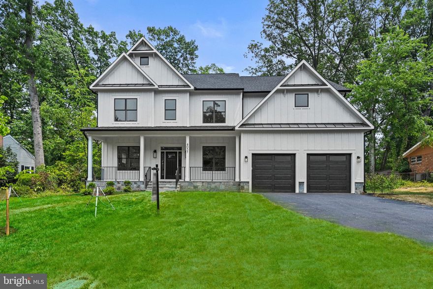 Now Complete. Stunning Reel Homes New Construction offers over 6,700 Sq Ft of Luxury Living on a wonderful half-acre lot in the Woodson HS Pyramid. The home offers a Main Level Spacious En-Suite Bedroom with 5 En-Suite Bedrooms Up! Main Level Embassy size formal Living and Dining Rooms, Beautiful Chef's Gourmet kitchen with 6 burner Wolf range and 36-inch Sub Zero refrigerator. Cove dishwasher with Custom cabinets. Main Level has Custom ceiling work throughout. Wide Beautiful Red Oak Hardwood Floors. A Big front porch with spacious Mudroom, Cubbies, drawers, custom tile, and separate half bath. Pella Windows. Beautiful backyard with maintenance free deck and room for a pool or sport court. Main Level Study/Office (2 offices optional). Kitchen opens to the Family room with a fireplace. Lower Level includes Fabulous natural light, bedroom with 1 full bath, exercise room, huge recreation room, and tons of Storage. Tank-less hot water heater and high-efficiency HVAC with Nest thermostats. On a quiet street. A Commuter's dream! Short distance to Pickett Road shopping center, less than 1 mile: Trader Joe's, Lifetime Fitness, Cinema Arts Movie Theater. Short distance to Vienna metro station and Mosaic shopping center. Fairfax Hospital nearby. Woodson High School.