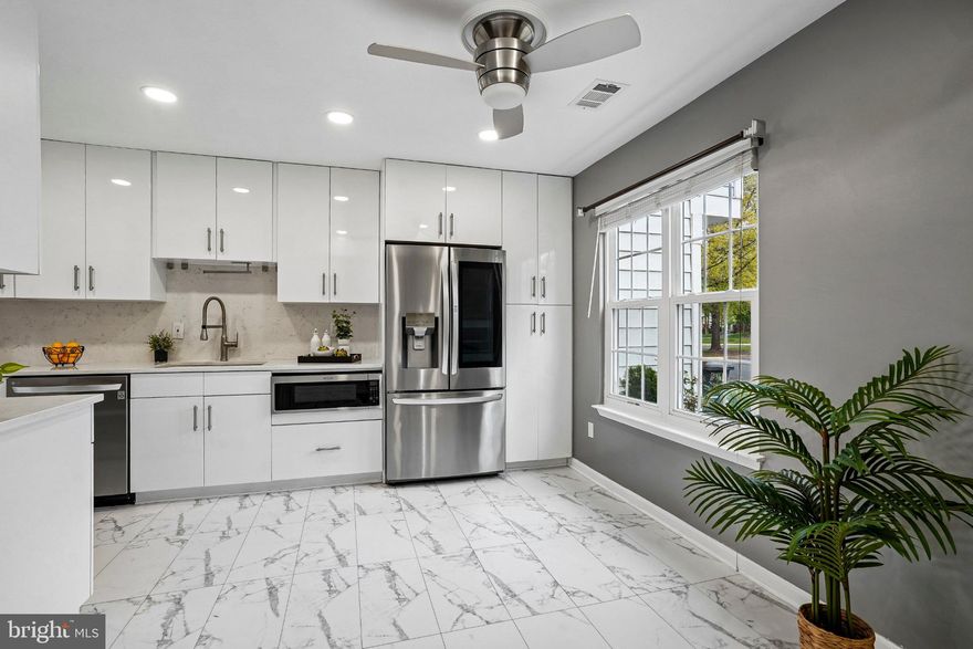 Step into this beautiful townhome where modern style meets everyday comfort!!! Featuring 3 spacious bedrooms, 2.5 baths, and 1,276 finished square feet, this home is thoughtfully designed with today’s lifestyle in mind. From the moment you enter, you're welcomed by a bright foyer with sleek new LVP flooring that flows seamlessly throughout the main level. The open-concept layout connects the kitchen and family room, highlighted by recessed lighting and motorized blinds—creating a warm and inviting space perfect for relaxing or entertaining. The stunning gourmet eat-in kitchen, fully renovated in 2021, is a true showstopper. It boasts glossy white cabinetry with interior lighting, quartz countertops and backsplash, stainless steel appliances, a French door refrigerator, and abundant storage. A cozy breakfast area and pantry with convenient roll-out shelves complete the space. Enjoy effortless indoor-outdoor living with a new sliding glass door that opens to the private backyard—ideal for gatherings, grilling, or quiet evenings. Upstairs, the primary suite offers a peaceful retreat with LVP flooring, a double closet with custom organizer, and a spa-inspired ensuite bath featuring a vanity, ceramic tile, a stylish shower, and an in-unit washer/dryer for ultimate convenience.
Two additional generously sized bedrooms include ceiling fans, double closets with organizers, and updated flooring. The hall bath is beautifully finished with a marble countertop, ceramic tile flooring, and a tub/shower combination. Additional highlights include a floored attic with pull-down stairs for extra storage, a private patio, new fence (2023), and storage shed. Major updates provide peace of mind: water heater (2022), vinyl siding (2023), plus new insulation and attic access (2023). Commuters will love the unbeatable location—just minutes to I-66, Routes 29 and 50, along with premier shopping and dining options. Complete with two assigned parking spaces (#312) and a guest pass, this move-in-ready home truly offers the perfect blend of style, function, and convenience.