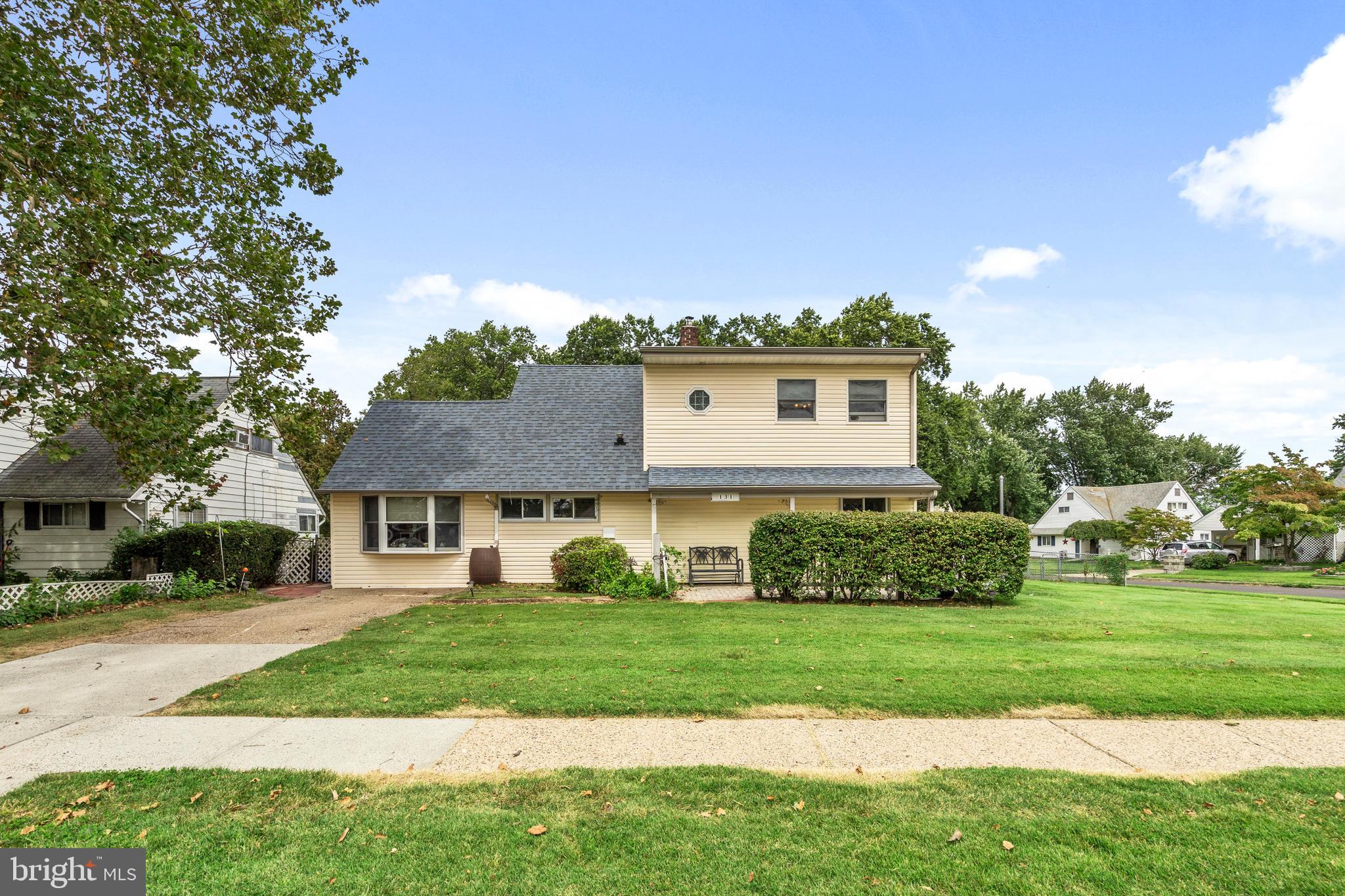 Welcome to 131 Everturn Lane , an expanded Levitt style rancher .The first floor features a spacious living room with gleaming hardwood floors, a formal dining room, beautifully remodeled kitchen complete with custom cabinetry and granite counters. An enlarged one of a kind custom bathroom with built in cabinetry and two bedrooms with hardwood flooring completes the main level. Upstairs, you"ll find two additional bedrooms, including a versatile loft-style room, along with a custom expanded bathroom and convenient walk in attic storage. Outdoor living is enhanced by a covered rear patio ,perfect for entertaining or relaxing. This home combines classic character with modern updates-a must see!