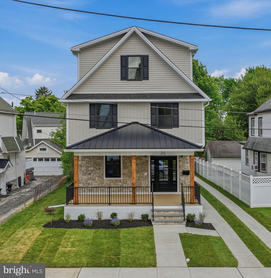 Nestled on a quiet, tree-lined street in the heart of Havertown, steps away from Grasslyn Park is 25 Oak Lane - a beautifully built new construction home offering 4 spacious bedrooms, 4.5 bathrooms, and a detached one-car garage. Thoughtfully designed by the highly sought after local builder - known for quality craftsmanship and timeless finishes, this home blends classic neighborhood charm with the comfort and ease of modern living. A welcoming stone front exterior sets the tone, while inside, a bright and functional floor plan offers generous living spaces, elevated details, and brand-new systems and finishes throughout. The main level features an inviting living area ideal for both everyday living and entertaining, flowing seamlessly into a beautifully appointed chef’s kitchen with ample cabinetry, premium appliances, and an oversized island perfect for gathering. A convenient powder room and access to the rear yard complete the first floor. Upstairs, the secondary bedrooms offer excellent space and comfort, while the primary suite serves as a private retreat with a well-designed en-suite bath. A conveniently located laundry room adds everyday ease. The third floor is a massive finished flex space with a wonderful bedroom suite and plenty of natural light and direct views to the park. The finished lower level provides additional flexible living space, ideal for a media room, home gym, playroom, guest space, or home office. With 4.5 bathrooms, a detached one car garage, and a sought-after Havertown location close to parks, schools, shops, restaurants, and neighborhood favorites, 25 Oak Lane offers the rare opportunity to own a brand-new home in one of the area’s most established communities. Schedule your tour today!
