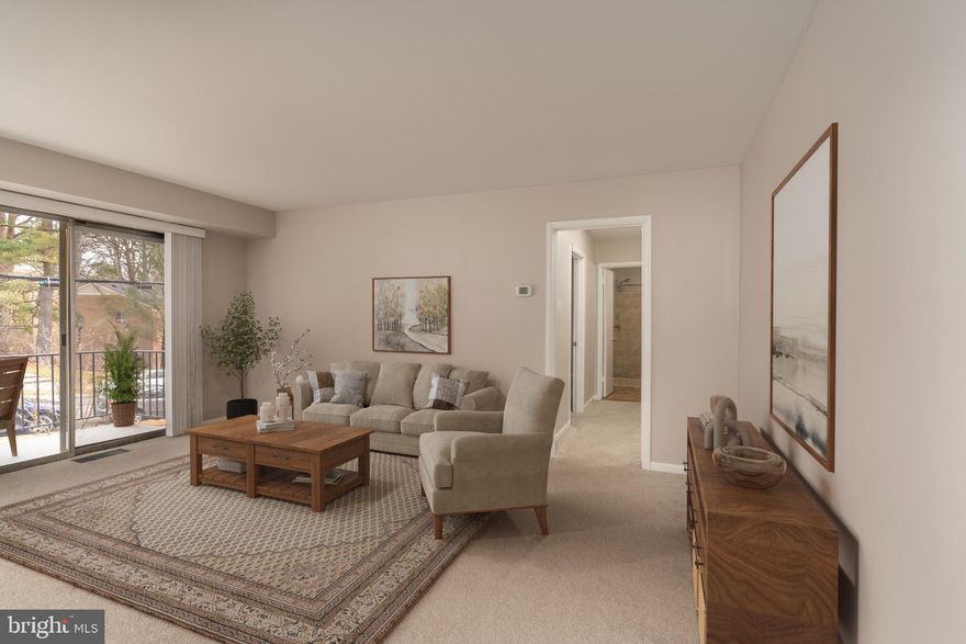 Welcome to this bright and beautifully updated 1-bedroom, 1-bath residence in the highly desirable Parkside community. Freshly painted and move in ready, this sun-filled unit features a remodeled bathroom, newer HVAC system, and an open floor plan that creates a spacious and inviting feel. Step out onto the large private balcony overlooking a peaceful grassy lawn. Ideally located within walking distance to the Grosvenor–Strathmore Metro Station and the renowned Strathmore Music Center. Enjoy easy commuting access to Walter Reed National Military Medical Center and NIH, as well as quick connections to I-270 and the beltway. Just minutes from downtown Bethesda, Rockville Pike, and Garrett Park. Parkside residents enjoy a wealth of amenities, including a community pool, tennis courts, tot lot, picnic areas with grills, and beautifully wooded surroundings with direct access to trails in Rock Creek Park—ideal for walking, biking, or jogging. All utilities are included in the low monthly fee. Easy parking and additional storage are additional conveniences.