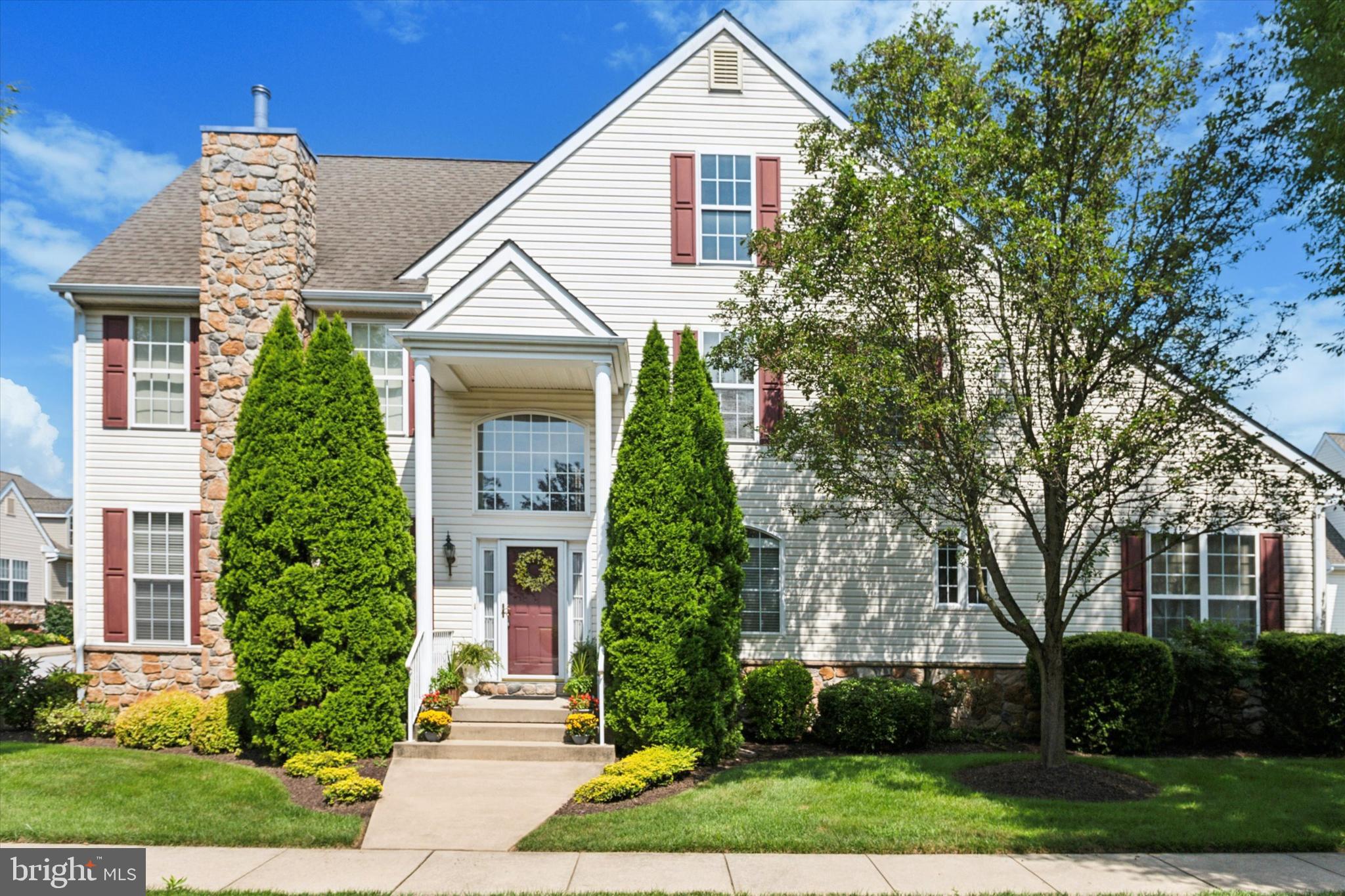 Enjoy the ease and peace of mind that comes with living in a low-maintenance 55+ community. With lawn care, landscaping, and snow removal all managed for you, you’ll have more time to focus on what you love—whether that’s relaxing at home, connecting with neighbors, or exploring the local area. It’s worry-free living designed to let you truly enjoy this next chapter. Step into a dramatic two-story foyer with gleaming hardwood floors that flow into the formal dining room and the stunning two-story living room, complete with a gas fireplace and soaring windows that fill the space with natural light. The eat-in kitchen is a bright and inviting space with skylights overhead, and a sliding glass door that opens to a deck—perfect for enjoying your morning coffee or relaxing outdoors. The main level primary suite features elegant tray ceilings, crown molding, and a luxurious en-suite bath with a soaking tub and dual vanities. Also on the main floor is a versatile bonus room (originally designed as a 4th bedroom), a powder room, and a convenient laundry room. Upstairs, you'll find a spacious loft overlooking the main living area, ideal for a home office or reading nook. Two generously sized bedrooms, a full bath, and an additional bonus room provide ample space for guests or hobbies. Additional features include a two-car garage, a full basement with a rough-in for a future bathroom, and plenty of storage or potential for expanded living space. This home is in the heart of Victoria Gardens close to both the community's Clubhouse and Gazebo. Victoria Gardens is nestled just minutes from the world-renowned Longwood Gardens, you'll have 1,100 acres of botanical beauty practically in your backyard—complete with year-round tours, classes, and events. Looking to explore more of the area? Chadds Ford is a short drive away, where you can stroll through the historic Brandywine Battlefield or enjoy a tasting at the acclaimed Chaddsford Winery—one of Pennsylvania's oldest and most celebrated wineries. Prefer a charming town atmosphere? Head into nearby Kennett Square, known for its boutique shopping, exceptional dining, and small-town charm.
