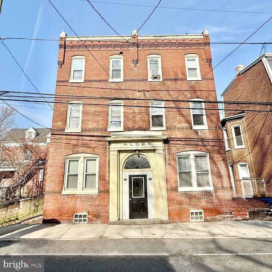 Investment opportunity located in Pottstown! The rental potential is endless! Welcome to Alden. This property is fully-leased and ready for its next property owner. Proforma will be provided by listing agent once proof of funds or pre-approval have been sent.  All units are 1 bedroom/1 bath.  All units are tenant occupied and will need 24 hours notice to show. Listing agent will be present with all showings. Property owner pays for sewer/water, trash. Tenants pay all other utilities (water, electricity, wifi/cable). $77,200 annual income. Two other properties available, 2 unit (with potential to have 2 other units added on) and 4 Unit. MLS#  PACT2091724