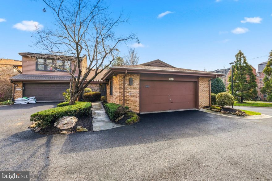 Welcome to this beautifully designed 3-bedroom, 3-bath rambler-style contemporary townhouse in the heart of Kensington. A welcoming foyer leads into a bright and expansive open-concept living and dining area, highlighted by soaring vaulted ceilings and a cozy wood-burning fireplace and skylight —ideal for both everyday living and entertaining. The spacious kitchen features ample cabinetry, generous counter space and a sunny eat-in table area. A convenient laundry room, abundant storage and direct access to the oversized two-car garage add to the kitchen. The main level includes two bedrooms and two full baths including a well-appointed primary suite. The primary en-suite boasts a large walk-in closet, double vanity with dedicated makeup space, a step-in shower and a vaulted ceiling with skylight that fills the space with natural light. Just off the primary suite, a versatile den or sitting room offers the perfect retreat or home office and opens to a private wrap-around deck. The fully finished walkout lower level expands your living space with a large recreation room, a third legal bedroom, full bath and extensive storage options—ideal for guests or multi-generational living. Enjoy outdoor living on the expansive wrap-around deck, perfect for relaxing or entertaining in a private setting. The community HOA includes beautifully manicured common area space and access to private tennis and pickleball courts. Conveniently located just minutes to Grosvenor-Strathmore Metro, I-495, I-270, Pike & Rose and a wide array of shopping, dining and entertainment options—this home truly has it all!