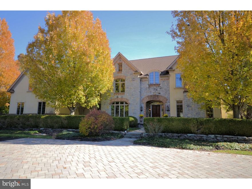 Located amongst the rolling hills and green pastures of Upper Makefield on 2.44 acres sits the custom home in arguably Bucks County's premier community, Ely Farm. Enter dramatic foyer with oak staircase, hardwood floors, custom millwork and raised paneling throughout the home. Formal living and dining rooms flank the gorgeous foyer, dining room has butler pantry. Gourmet kitchen boasts center island, granite countertops, premium appliances and morning room with wall of windows leading to custom patio. Stunning fireplaces with custom surrounds in Living room, family room, and library. Vaulted ceiling family room is the heart of the home with custom millwork and beautiful long distance views. Upstairs is a sumptuous master bedroom suite with triple tray ceiling with custom moldings, enormous walk in closets that can serve as a dressing room.  Pine flooring in master bath with high end finishes, his and her sinks and WC's, marble and custom cabinetry and sauna. Three additional bedrooms and three full bathrooms and upstairs laundry room. Downstairs boasts a wine cellar, home theater, hobby room and exercise area. Beautiful landscaping and premier location in the heart of Upper Makefield.