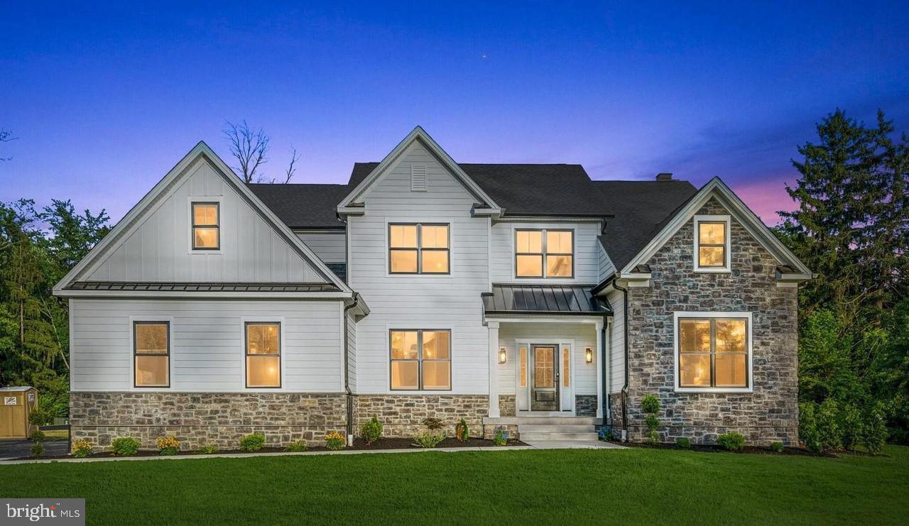 Welcome to 688 Cathcart Road!!! A stunning, custom built home featuring 4700 square feet of luxurious living space with a finished walkout lower level and 4 Bedrooms, 4 full baths and two 1/2 baths. Situate on a beautiful 1.12 acre lot with a flat back yard in the heart of desirable Blue Bell and the highly sought after Wissahickon School District. The attention to detail and beautiful upgrades throughout make this home truly special and one of a kind. You'll also notice the quality of the finishes are superior such as the magnificent, on-site finished, 6" wide white oak hardwood floors that flow throughout the entire first floor including an oak tread staircase with oak newel posts/hand railings and iron spindles that lead upstairs into the lavish master suite. The grand entry foyer leads into the gracious living room featuring a shiplap ceiling that flows into the tucked away office featuring a double door entry, a decorative shiplap wall just perfect for working from home. On the other side of the foyer is the elegant dining room featuring a coffered ceiling with custom paint perfect for hosting holiday dinners. The impressive kitchen is every chef's dream featuring 48" Century custom cabinetry with upgraded crown molding, quartz countertops, an upgraded tile backsplash, upgraded stainless steel appliances including a double oven, gas burner cooktop, microwave drawer, an upgraded range hood and an oversized island with ample seating for 4 bar stools plus a built in pantry with wine fridge that flows into the breakfast room. The adjacent family room makes entertaining easy featuring a floor to ceiling stone gas fireplace with hearth and mantle. One of the best features of the home is the mudroom featuring a powder room with upgraded decorative tile, shiplap walls and everyone's favorite - cubbies with hooks that leads into the oversized 3 car garage with openers. Plus there is a 2nd formal powder room off the foyer that completes the first floor. Step upstairs into the luxurious master suite featuring a double door entry, 6" white oak hardwood floors, a tray ceiling with custom paint, a fabulous, oversized walk-in closet with custom-built organizers and a sumptuous master bath featuring a walk-in shower with custom shower door and upgraded shower heads, an upgraded heated tile floor, a freestanding slipper tub, quartz top double bowl vanity, custom cabinetry and upgraded fixtures. To complete the 2nd floor, you'll find an ensuite with a luxurious bath featuring an oversized shower and a walk-in closet, two additional bedrooms that share a jack n jill bathroom featuring a quartz top double bowl vanity, upgraded tile and a separate room with the shower and toilet. Plus a dream laundry room with upgraded tile floor completes the 2nd level. And wait there's more! The finished lower level features a slider and stairs leading out to the yard which is perfect for a 2nd office, a home gym or extra living space perfect for an au pair or in-law suite plus there's a full bath and lots of storage. Additional features of this magnificent home include 9 foot ceilings on every level including the finished lower level, extra wide baseboards, 2 powder rooms, Andersen black windows, Hardie plank and board and batten siding, 25-year charcoal black shingle roof, stone exterior fireplace, upgraded metal roofs on front and side porches, 2 zone HVAC system - all which highlight the quality of materials featured in this home and are much more sophisticated than your typical builder grade. The location is unrivaled and so convenient to the Center Square Shopping Center, the HomeGoods shopping center and the ever popular restaurants - Castello's Blue Bell Inn, El Sarape, Panache and Radice. A truly must see home!!!