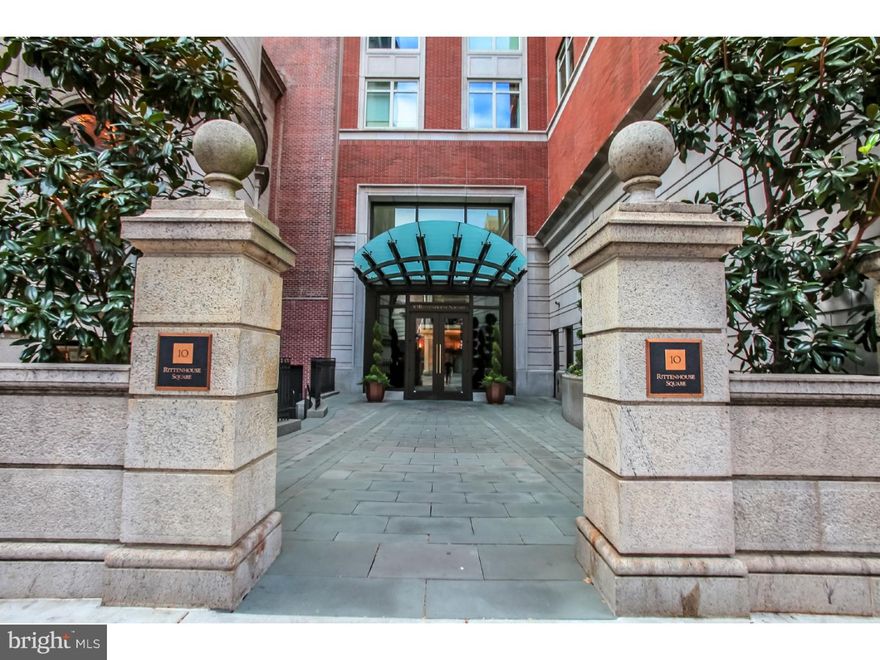 Come see what the city of Philadelphia has been buzzing about at 10 Rittenhouse Square. This 2 bedroom, 2.5 bath faces North, South, & West and has gorgeous balcony views overlooking Rittenhouse Square. The private residence includes 1 car parking and has 6 full years remaining on its tax abatement. A few upgrades that have been made to this wonderful unit include custom closets and stunning hardwood floors throughout, and all new recessed lighting. Residents of 10 Rittenhouse have access to wonderful amenities such as 24-hour concierge service & doorman, chauffeured Mercedes S550, Fitness Center, Boardroom, Business Center, Indoor Lap Pool, Wine Storage, Library, Catering Kitchen, Courtyard & More! Schedule your tour today and LIVE at 10! Come see what 10 Rittenhouse is all about at one of the best locations on Rittenhouse Square!