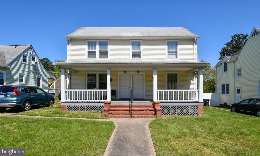 Hard to find 4 story colonial with a full front porch located in the heart of downtown Fredericksburg and situated on an oversized city lot*Approximately 2300 square feet finished*Currently set up as 2 separate living quarters each with its own front door*First floor apartment has a living area, kitchen,  full bath , 2 bedrooms plus access to unfinished basement*First floor apartment needs renovation*Upstairs apartment has a living area, kitchen , two bedrooms, full bath and access to full walk-up unfinished attic*Each unit has washer/dryer hookups* Separate meters for electric and gas*Could be renovated to a single family residence*