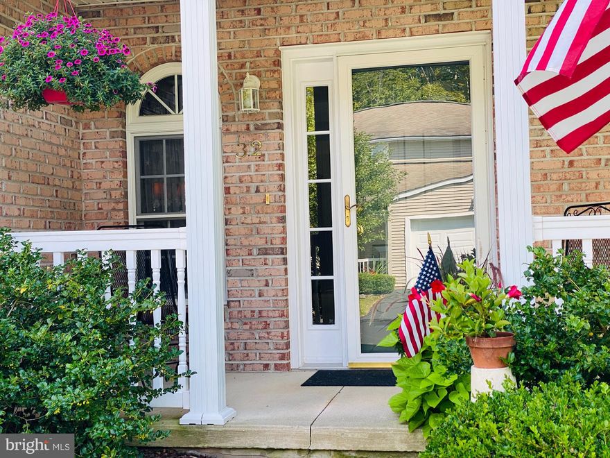 Easy living end unit townhouse at Abington Meadows is beautifully landscaped and well maintained.
Home has three bedrooms, 2.5 baths and a large, finished sunroom. Open airy floor plan includes foyer, powder room, kitchen, dining area and living area with a gas fireplace. Master bedroom suite, master bathroom and laundry room are also on the first floor. Second floor has two bedrooms, full bath, utility room and large walk-in closet.