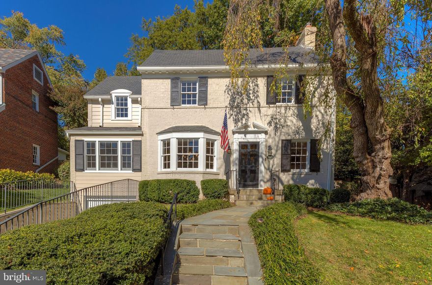 OFFERS DUE SATURDAY 10/23 @ 6PM! 3529 Woodbine Street is a beautifully re-imagined and classic brick Colonial on a deep, south-facing 0.18 acre lot in coveted Chevy Chase, Maryland. Re-designed and expertly crafted main level by Four Brothers Design + Build, each element of this home has been thoughtfully curated to blend contemporary finishes with the home’s original charm. Discreet period details accent the interior spaces perfectly, paying homage to the Pre-War architecture that is rooted in the arched doorways, high ceilings, and the original fireplace. Touches of modernity are presented through the now open main level, the hand-picked stone selections, exquisite light fixtures, and updated kitchen and baths. 3529 Woodbine Street offers 3 Bedrooms and 3.5 Baths throughout 3 finished levels. The approximate living space is 2,650 square feet and there is an attached 1-Car Garage with an expansive Driveway.