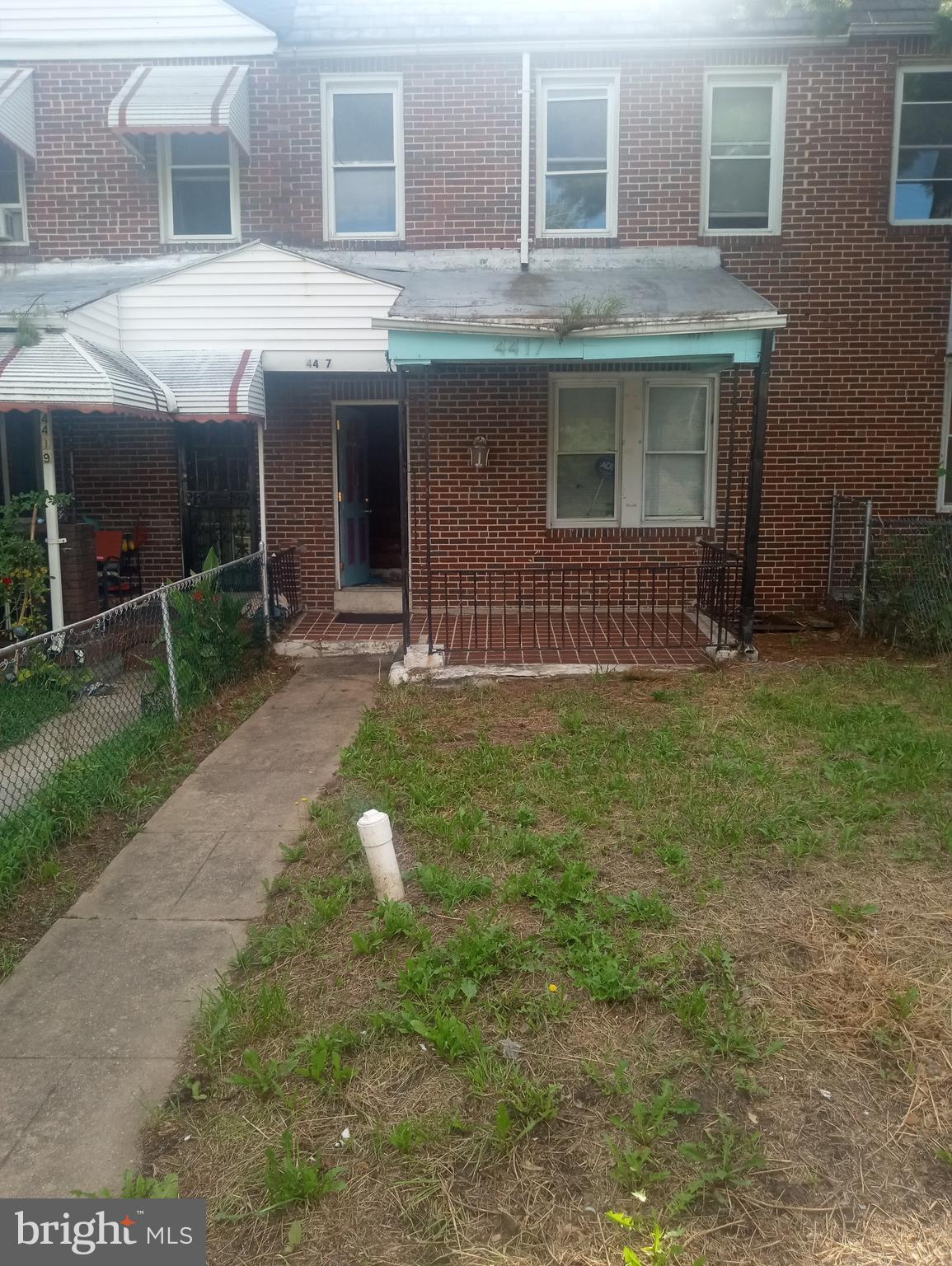 Welcome to 4417 Old York Road, nestled in the centrally located Wilson Park neighborhood. This charming 3-bedroom, 2-bath rowhome offers both value and opportunity, priced competitively compared to similar homes in the area. Whether you’re an investor seeking a promising addition to your portfolio or a homebuyer with vision, this property delivers exceptional potential in a desirable location just off the York Road corridor. Set in a community known for its unique architecture and strong neighborhood pride, this home combines classic character with practical updates. The main level features a bright living room, formal dining area, and a kitchen with direct access to the rear yard. Upstairs, you’ll find three generous bedrooms and a full bath. The partially finished lower level offers a cozy family room, a second full bath with tub, and a dedicated laundry area. Additional highlights include: Updated subterranean garage with newer garage door, Energy-efficient windows for improved comfort and curb appeal, Screened-in rear porch — perfect for relaxing or entertaining. Sold as-is, this home invites you to customize it to fit your style and needs. Its location is a true win, with close proximity to Morgan State University, Loyola University, Johns Hopkins Homewood Campus, The Rotunda, Hampden’s dining and entertainment, Cross Keys, and Wyman Park. With nearby properties selling for higher prices per square foot, this is a rare chance to build instant equity with the right upgrades. The seller welcomes all serious offers — don’t miss your opportunity to make this your new home!