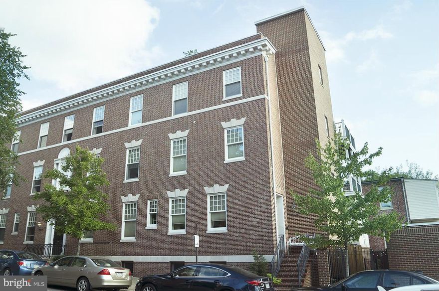 Stunning, 3 bdr 3 1/2 bath custom condo/THS (over 4100 SF) in former convent steps from Patterson Park. Features incl. extensive moldings, built-ins & automated lighting system. Floor plan includes gourmet kitchen, formal living & dining rooms, family rm, library & home office. Magnificent roof top terrace w/breathtaking views, fenced patio & 4 car garage + 2 car pkg pad.