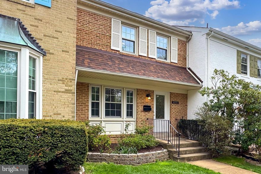 Open House 12-3 Saturday 4/12/2025 and Sunday 4/13/2025. 
Seller has set a deadline for Sunday 4/13/2025 at 6:00 PM. 
Welcome to this lovely three-level, all-brick townhome boasting three bedrooms, a den/office or NTC fourth bedroom, and 3.5 baths. The home features a four-year-young roof with transferable 50 year warranty plus added attic insulation for enhanced efficiency. The bright and inviting kitchen showcases 42-inch solid wood cabinets, granite countertops, a ceramic tile backsplash, and stainless-steel appliances. A triple window floods the space with natural light, creating a warm and welcoming atmosphere. The main level impresses with engineered hardwood flooring, crown molding, and new recessed lighting. An updated powder room adds convenience and completes this level. Upstairs, you'll find three spacious bedrooms, each with ceiling fans and new neutral carpeting. The primary and hall baths have been tastefully updated, offering modern comfort. The lower level doesn’t disappoint, featuring a versatile den/office or NTC fourth bedroom with new neutral carpeting, a ceiling fan, and a closet. A third full bath makes this space ideal for guests or family. The storage/laundry room offers abundant storage options, a newer washer/dryer, utility sink, and an additional refrigerator. The expansive family room centers around a stunning stone wood-burning fireplace with a slate hearth, complemented by new recessed lighting, new neutral carpeting and a sliding glass door leading to the enclosed rear patio. Step outside to enjoy the private patio, while beyond the rear brick wall lies community common grounds and a refreshing pool – so convenient for those hot summer days. Additional features include a Carrier HVAC system (2013) with regular maintenance, a Bradford White water heater (2020), replaced and tinted windows, and a low HOA fee covering trash and snow removal, along with common ground maintenance and the outdoor pool. Parking is a breeze with two dedicated spaces – one reserved – and plenty of visitor parking. The neighborhood is adjacent to Mason District Dog Park and the sprawling Mason District Park, offering plenty of recreational opportunities. Green Spring Gardens is also nearby, and a walking/bike path leads to Pinecrest Plaza, home to popular spots like Five Guys, Cold Stone, Starbucks, Lidl, Akeno Sushi Bar, Taco Rock, and more. Plus, Home Depot is just down the street. With easy access to commuter routes, 495 and 395, and a commuter bus stop at the neighborhood entrance, this home is a true gem in a prime central location. Don’t miss out – Welcome home!