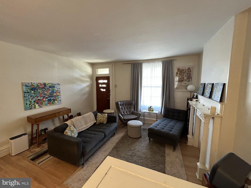 Don't miss seeing this gem! Great parking. Sweet area. Just a 6 minute walk to the Wissahickon train station. Great open living room / dinning room, modern kitchen with stainless gas stove, microwave, dishwasher, and fridge. Washer / Dryer are on the first floor. Upstairs there are three bedrooms and full bathroom. 

Hardwood floors downstairs and two of the bedrooms have hardwood floors upstairs. The third bedroom along with the hallway and stairs are wall to wall carpeting.  House has CENTRAL HEATING and has a fenced yard out back. Ask about the pet policy.  Credit check required as well as first, last and security.