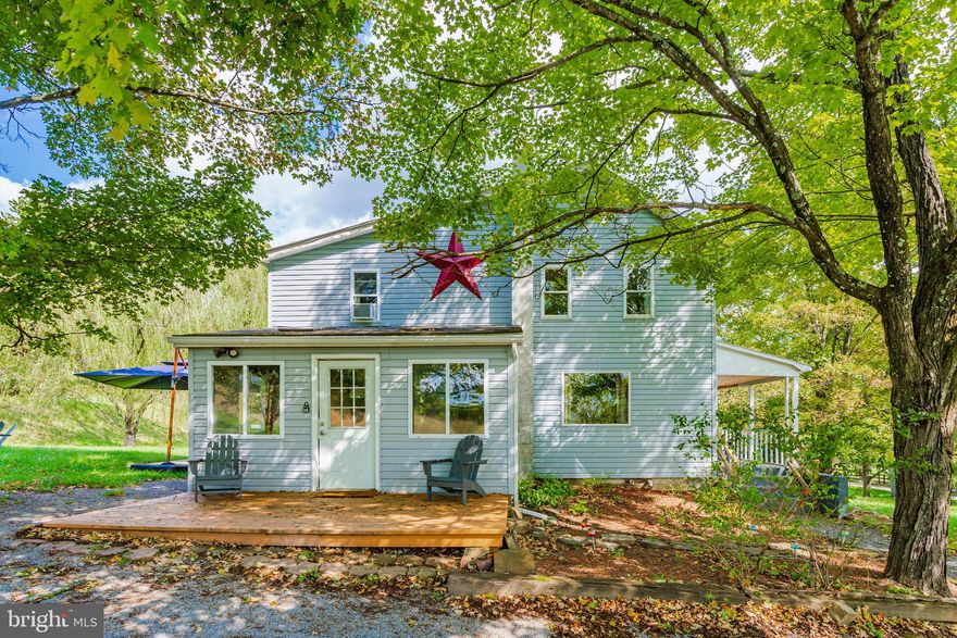 Recently renovated farmhouse located on a scenic country road just minutes from downtown Berkeley Springs! Interior includes reclaimed barn wood accents in the kitchen and living room and original hardwood floors upstairs.  Outside you’ll find a private pond, multiple decks,  a fire pit, shed and a front porch to enjoy the mountain view.  High speed Internet is available. Available 9/15 for a min one year lease. Tenant responsible for cost of electric, cable/internet, lawn care, plowing, trash. (landlord can provide services, if requested). Dogs accepted with restrictions on number, breed, & size with an additional deposit and pet rent. Renters insurance required. Available furnished for additional rent. Hot Tub will be removed prior to tenancy. Apply via Rentspree.