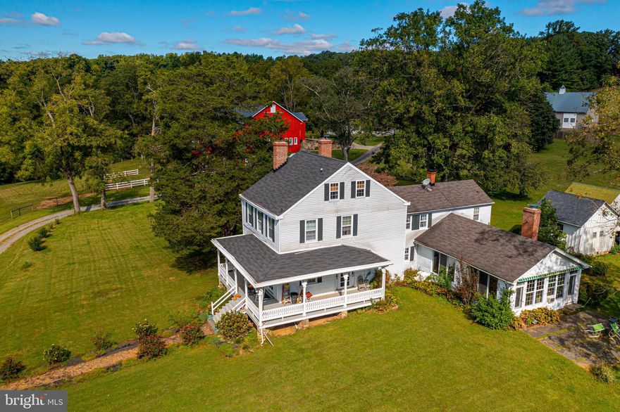 WOW! Rare and unique find! Nestled in the countryside and tucked away on nearly 36 acres. This property is perfect for all of your agricultural needs! Bring your farm equipment and animals! The 3000 sq ft barn can easily accommodate 12-14 horse stalls. A 3600 sq ft pavilion is accessed from the barn and offers wonderful views. Fenced in pastures, 2 automatic water feeders, a creek, and multiple outbuildings complete this little slice of heaven. You will find peace and privacy after venturing back the long private lane to 1950 Trappe Church Rd. Featuring a two story barn with a pavilion, two - 12 acre fenced in pastures, saltwater swimming pool, multiple outbuildings, babbling brook, and a charming farmhouse. Endless possibilities await the new owner of this peaceful paradise. Beautiful 1840’s farmhouse features 5 bedrooms, 4 full baths, and 3520 sq ft of living space. Gorgeous wide plank hardwood flooring and original woodwork shine throughout the home. The grand foyer openly flows into the kitchen and the living area that offers panoramic views of the farm. The chef in the family will love the spacious kitchen that includes a breakfast area and dining area. This stately home includes dual staircases, a private den that can easily be used as a first floor bedroom. Four nice size bedrooms and two baths are located on the second floor. The finished attic is perfect for an additional fifth bedroom and includes a full bath, or it can be utilized as a bonus room for a studio, craft room, play room, etc. The final full bath can be found on the main floor for convenience. Not only is this home perfect for the growing family - you will also appreciate the landscaping and beautiful florals that grow here. Relax on the wrap around porch and enjoy the wonderful countryside scenery.