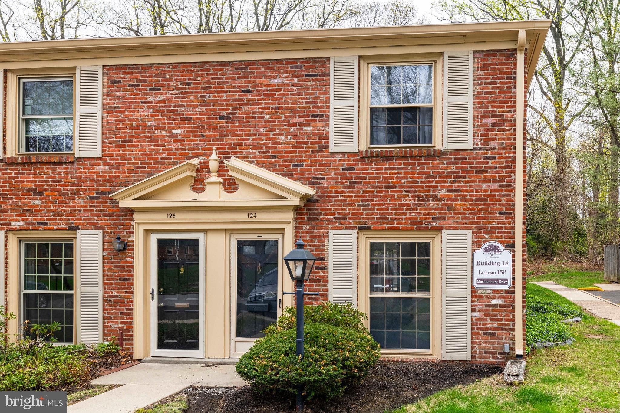 Welcome to this inviting end-unit townhome in the highly desirable Georgetown of Philadelphia community. Part of the coveted Wissahickon school district, this charming residence features 2 spacious bedrooms, 1.5 bathrooms, central air, and a private fenced-in patio. ​The open-concept living and dining area is perfect for relaxation and entertaining. The sunny, spacious eat-in kitchen boasts stainless steel appliances, large island and prep counter and sliding doors that lead to a patio that enjoys extra privacy by being an end unit. A powder room completes the main level. ​ Upstairs, you'll find two generously sized bedrooms with ample closet space and a full hall bathroom with shower/tub combo. Residents enjoy a host of community amenities, including pool, clubhouse, tennis, pickleball and basketball courts, play area, and a greenhouse. The association also takes care of the expansive and beautiful green space, snow removal, maintenance of the HVAC, hot water heater, and the roof, providing a truly stress-free living experience. ​ with plenty of parking for you and your guests, this home is conveniently located close to shopping and dining, and to Ambler, for all your shopping and dining needs. Also super easy access to major highways, beautiful walking trails and a SEPTA train station just down the street. ​ Don't miss the opportunity to make this one your own!