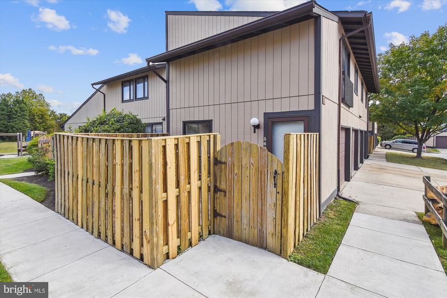 This  Newly renovated 3 bedroom condo features an open  interior design.    ....     New Flooring  ....    New Kitchen  ....   New HVAC  ....    The interior has been freshly painted a neutral color.     Included 1 space, in the garage, with a concrete parking pad   ....     Fenced Courtyard   ....     Condo Fee includes water, trash, snow removal, exterior maintenance  roof, paving   .....  Situated in a convenient location, shopping  5 minutes away  and an easy commute to Baltimore,  BWI,  Fort Meade,  Annapolis