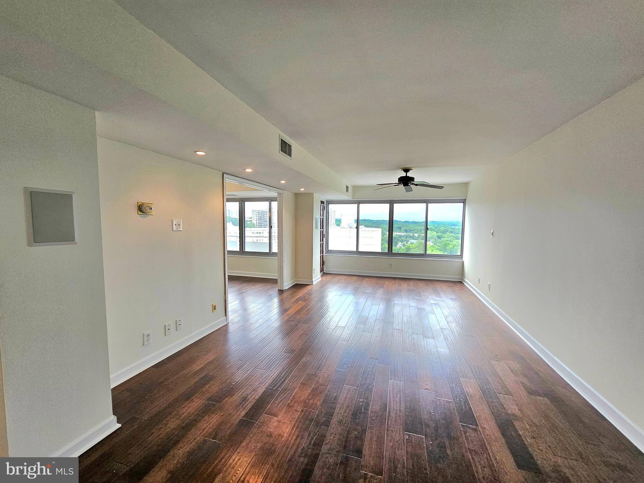 $5K PRICE REDUCTION plus 2-1 INTEREST RATE BUYDOWN for your buyer !!! Bright, spacious 1 bedroom with a Panoramic view and a 24' long balcony on the 14th floor of Pavilion on the Park which features a front desk, pool and fitness center with nearby shopping, cafes and transportation - DASH bus to Van Dorn Metro or express bus to DC just outside of the entrance**Special features include a wall of windows in each room and a custom walk-in closet in the spacious bedroom**Stylish renovation with engineered wood floors, fresh paint and upgraded thermopane windows throughout**Remodeled kitchen with white cabinets, granite countertops & Stainless appliances**Large community laundry on the lower level**Remodeled bath with white ceramic tub surround**Recent improvements include a NEW HVAC in 2023, a NEW Breaker box in 2022 and a NEW dishwasher in 2022**Condo fee includes all utilities except phone & cable**Occupants can register up to 2 cars for permits for unassigned spaces in parking lot**