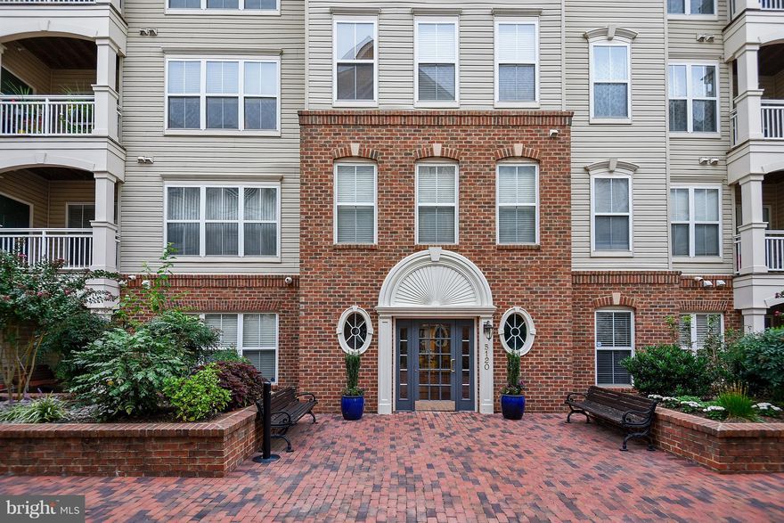 Spacious 2 bedroom condo at Carlton Place at Cameron Station.  It offers an inviting, open floor plan with a charming Living/ Dining combo with access to a nice balcony.  Other special features include crown molding, wood floors in the Living and Dining area and carpet in the bedrooms.  There is amazing closet space throughout the unit to include 2 large walk in closets.