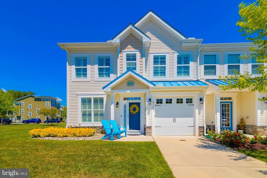 Welcome to the Rehoboth model, your coastal retreat in the desirable Sawgrass at White Oak community! This pristine end-unit townhome, built by Picard Homes in 2019, offers the perfect blend of comfort, style, and low-maintenance living just minutes from the beach. A charming and landscaped front garden create inviting curb appeal and the perfect place to relax outdoors. Inside, the foyer opens to a bright breakfast room accented by a chandelier and plantation shutters.
The light-filled kitchen is designed for both everyday living and entertaining, featuring ample cabinetry, stainless steel appliances, granite countertops, a center island with counter seating and pendant lighting, plus an additional L-counter with even more seating space. The kitchen flows seamlessly into the living room with a dramatic vaulted ceiling, while the adjacent dining room offers a cozy gas fireplace and direct access to the beautiful screened porch for easy indoor-outdoor living. Featuring over 2,100 square feet, the home includes a main-level primary suite, open living spaces, and a well-appointed kitchen, all complemented by a mix of engineered wood, tile, and carpet flooring. The first-floor primary suite provides a private retreat with plush carpeting, a tray ceiling, walk-in closet, and an ensuite bath complete with dual vanities and a step-in shower. A powder room and laundry closet complete the main level.
Upstairs, a versatile loft sitting area overlooks the main living space and is accompanied by two additional bedrooms and a full bathroom, providing comfortable accommodations for family and guests alike. Each closet throughout the home has been upgraded and customized, and all window treatments have been upgraded as well. Enjoy added privacy as an end unit with landscaped surroundings, along with the convenience of a one-car garage and driveway parking. The community offers resort-style amenities including access to two clubhouses, two pools, two fitness centers, tennis and pickleball courts, and a gated entrance.
With rentals allowed and HOA services covering lawn care and snow removal, this home is perfect as a vacation property, investment, or year-round residence.