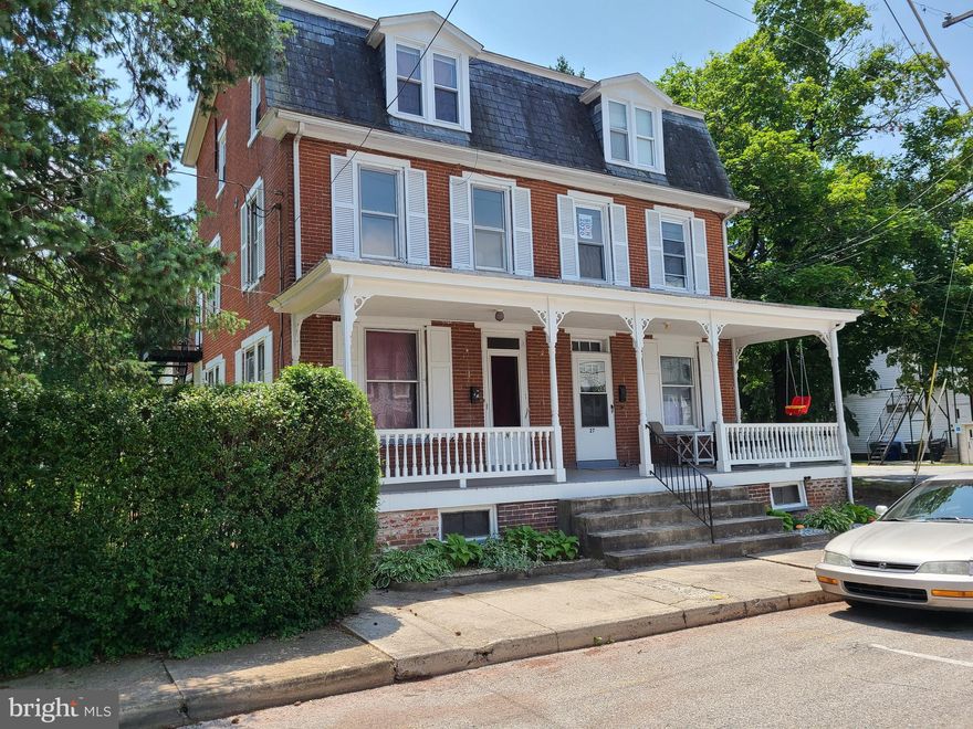 Well maintained investment opportunity. This is a fully rented and Boro licensed 5 unit building well situated in Gettysburg. Property features 5 Furnaces, 5 Hot water heaters, 5 electric services, excellent parking and  possible sub-division of a lot with water and sewer at the street.
