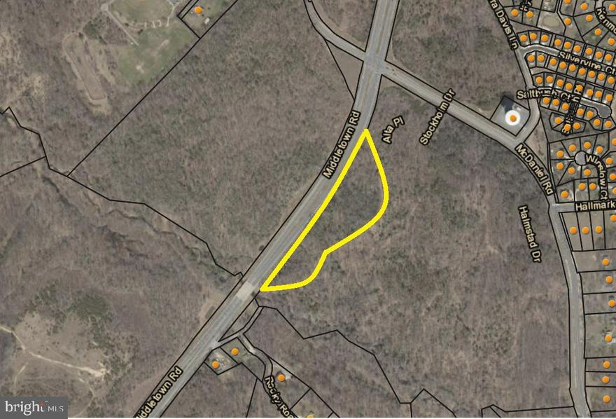HUGE PRICE REDUCTION - MOTIVATED SELLER: 6.36 Acres +/-  Wooded Lot off the East Bound Side of Middletown Road. Zoned WCD (Watershed Conservation District). Approx. 1,200 LF of Road Frontage on Middletown Road. Permissible Uses: Residential - Single Family, Elderly Care Homes & Religious Facilities/Church.