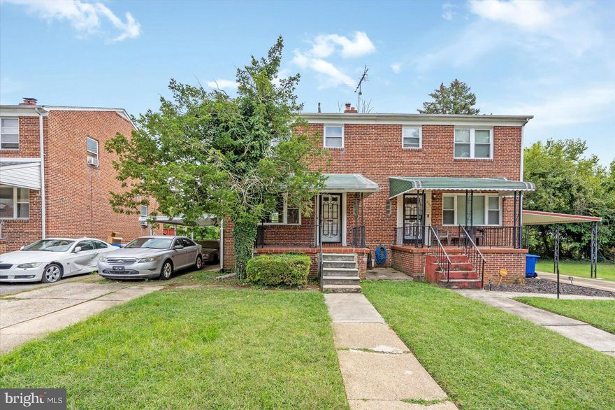 Discover a charming investment opportunity in the heart of Gwynn Oak! This delightful 3-bedroom, 1.2-bathroom Colonial twin home, built in 1953, offers a perfect blend of classic character and modern potential. With 1,677 finished square feet, the finished basement provides ample space for additional rooms or recreational areas, enhancing rental appeal. The property features a cozy layout with a welcoming atmosphere, ideal for attracting long-term tenants. Enjoy the convenience of an attached carport and driveway parking, ensuring easy access for residents. The manageable lot size of 0.04 acres allows for low maintenance while still providing outdoor space. Investors will appreciate the potential for strong rental returns in this desirable neighborhood, coupled with the opportunity for value appreciation over time. With no pool to maintain and a solid structure, this property is a smart choice for those looking to expand their portfolio. Don't miss out on this inviting gem!