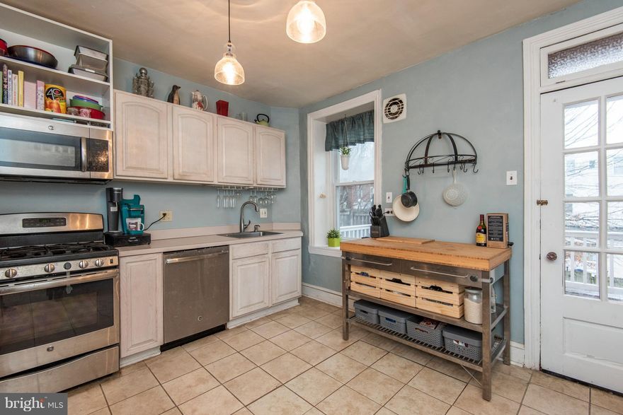 Great 2 bedrooms 1.5 bath home in Manayunk .A perfect house  in move-in condition. The house has Large Kitchen with a door to a large  New  deck (2018) overseeing a huge back yard. The second floor features 2 bedrooms and 1  bathroom that was remodeled  in 2014. The full basement has plenty of room for storage and includes the laundry, New hot water heater a half bath and a  walk out to the rear yard. The location is Amazing !! on a quiet block, across from a park, and less than one block from the train station. It is also a short Walk to Manayunk Theater and  Main St  and Easy access to 76 makes it convenient to get anywhere.